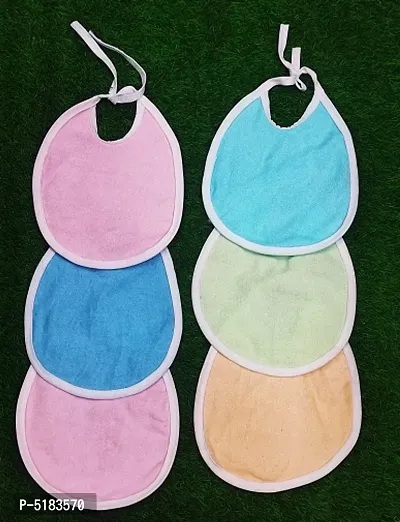 BABY TERRY SOFT BIBS PACK OF SIX