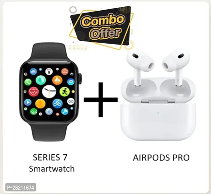Classy Smartwatch with Bluetooth Earbuds Combo-thumb0