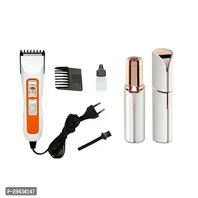Professional Beard Hair Trimmer and Flawless Facial Hair Trimmer Pack of 2