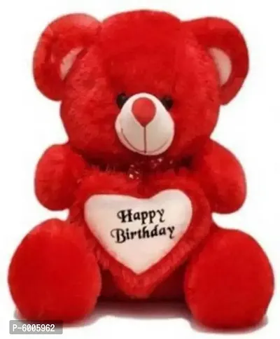 Soft Teddy Bear Birthday Gift For Girlfriend/Wife Happy Birthday Teddy Soft Toy 2 Feet Long Colors Red - 60 cm  (Red)-thumb0