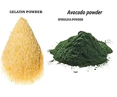 GELATIN WITH SPIRULINA POWDER (2 IN 1 USES) FOR FACE MASK/HAIR REMOVAL (SKIN CARE) 25 GM-thumb3