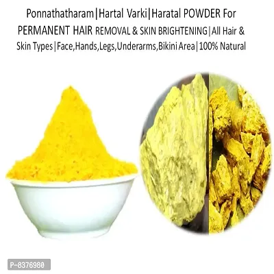 MGBN Ponnathatharam|Hartal Varki|Haratal POWDER For PERMANENT HAIR REMOVAL  SKIN BRIGHTENING|All Hair  Skin Types|Face,Hands,Legs,Underarms,Bikini Area|100% Natural (20 Gm)-thumb4