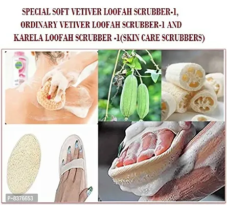 SPECIAL SOFT VETIVER LOOFAH SCRUBBER-1, ORDINARY VETIVER LOOFAH SCRUBBER-1 AND KARELA LOOFAH SCRUBBER -1 (SKIN CARE SCRUBBERS) PACK OF 3-thumb3