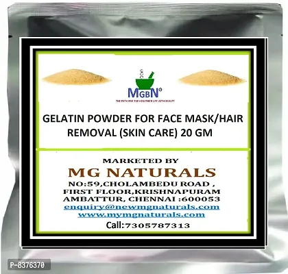 MGBN Gelatin Powder for Face Mask/Hair removal (Skin Care) 20 GM