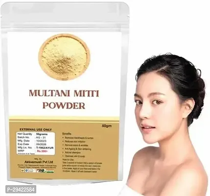 Fancy cool face pack multani mitti powder f or girls 100gm-thumb0