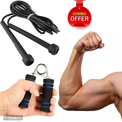 Skipping-Rope Jump Skipping Rope + Hand Gripper for Men, Women.