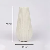 GOLDEN SPIRAL White Colored Plastic vase for Your Flowers for Home Decor,Real Flowers Home D?cor Pack of 1-thumb3