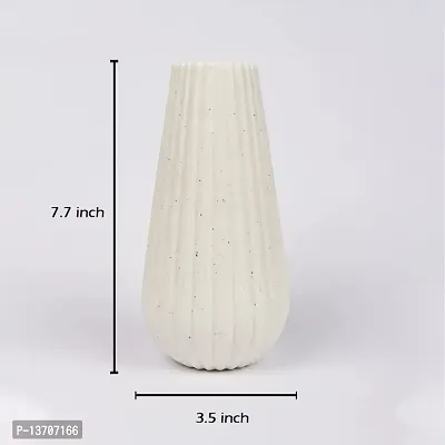 GOLDEN SPIRAL White Colored Plastic vase for Your Flowers for Home Decor,Real Flowers Home D?cor Pack of 1-thumb4