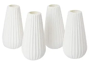 GOLDEN SPIRAL White Colored Plastic vase for Your Flowers for Home Decor,Real Flowers Home D?cor Pack of 1-thumb1