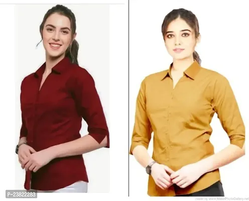 Beautiful Crepe Shirt For Ladies Pack Of 2