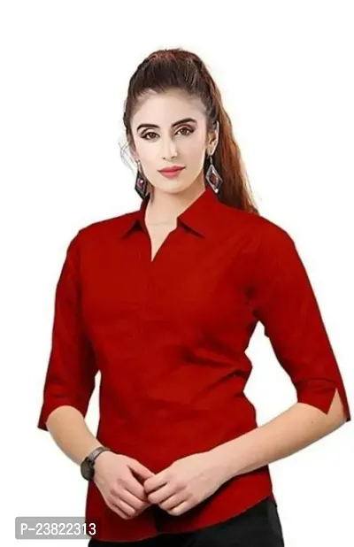 Beautiful Crepe Shirt For Ladies-thumb0