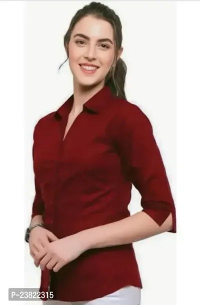 Beautiful Crepe Shirt For Ladies-thumb0