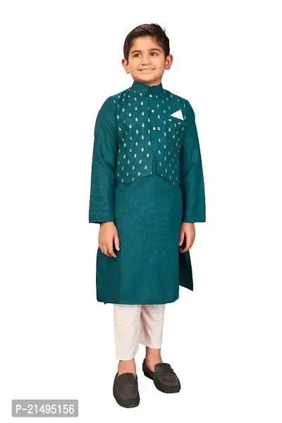 Kids koti and Kurta Set (m, Sky Blue)