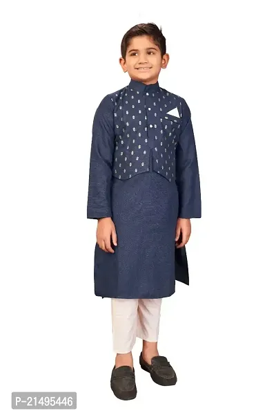 Kids koti and Kurta Set (l, Blue)-thumb0