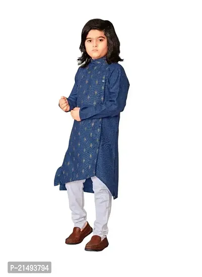 Kurta and Pajama Embroidery Butti with Exclusive Look (Small, Blue)