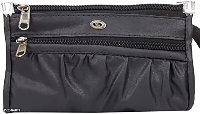 NASHEMAN Women Pu Leather Wallet Clutch Pack Of 1 (Black) Top Ladies Purse Handbag Clutch