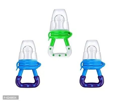 Baby Fruit And Food Nibbler and Feeding Pacifier Feeder Teether (Pack Of 3)-thumb0