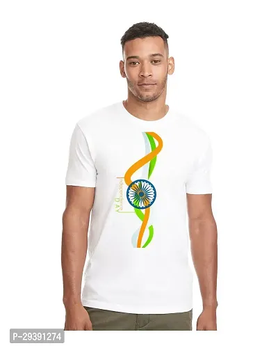 Reliable White Polycotton Printed T-Shirt For Men