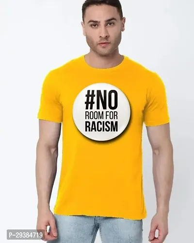 Reliable Yellow Polycotton Printed T-Shirt For Men-thumb0