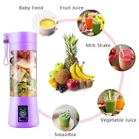 6 Blade Smoothie Maker  Portable Electric USB Juice Maker Juicer Bottle Blender Mixer, Rechargeable Bottle Portable Fruit Blender Maker Protein Shaker(MULTI) (Small)-thumb4