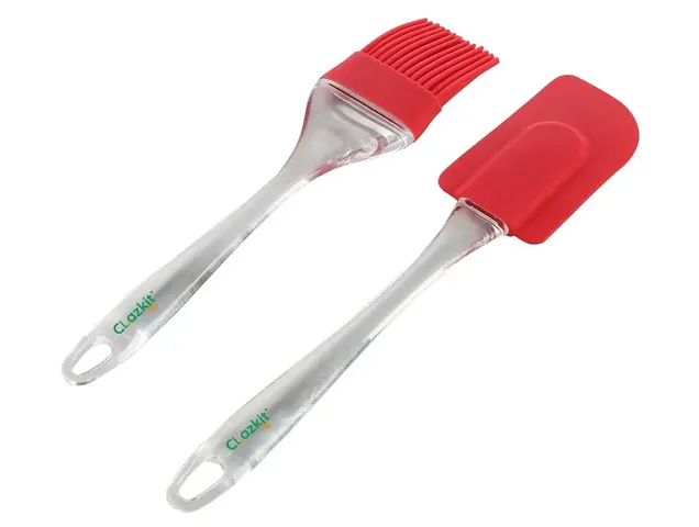 Silicone Brush and Spatula Set, 2-Pieces,