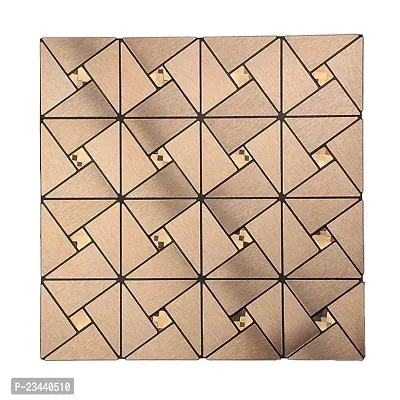 Peel And Stick Tile Backsplash For Wall Decor Kitchen Bathroom Aluminum Surface Metal Mosaic Tile Sticker Windmill Puzzle Glass Mixed Glass
