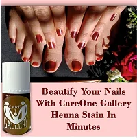 CareOne Gallery Organics Natural Nail Henna | Vegan  Halal Mehendi Nail Polish For Women | Ready-to-use Dark Maroon Colour Stain-thumb3