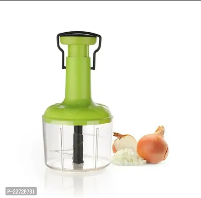 Vegetable Food Chopper Cutter-Heavy Duty Mini Food Processor Small Vegetable Mincer Dicer (1100 ML) (Push Chopper 1100 ML)-thumb2