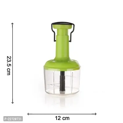 Vegetable Food Chopper Cutter-Heavy Duty Mini Food Processor Small Vegetable Mincer Dicer (1100 ML) (Push Chopper 1100 ML)-thumb3