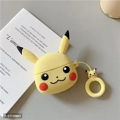 3D Design Shockproof Case Cover with Anti-Lost Metal Keyring Compatible for Apple AirPods Pro (Pikachu)-thumb2