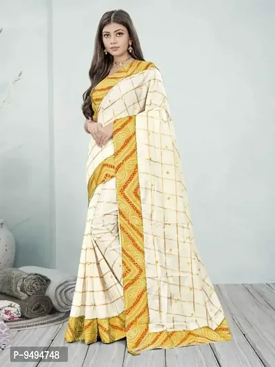 Pure Moss Kalmakari Fabric With Bandhani Saree With Super Mirror Work And  Stylish Zumka In Pallu , Or , Vjt at Rs 1199.00 | Bandhani Saree | ID:  2851154064548