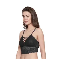 Women's Net Non-Wired Bralette Lightly Padded Seamless Bra for Women's  Girls-thumb1