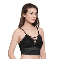 Women's Net Non-Wired Bralette Lightly Padded Seamless Bra for Women's  Girls-thumb2