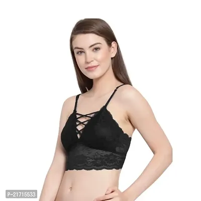 Women's Net Non-Wired Bralette Lightly Padded Seamless Bra for Women's  Girls-thumb5