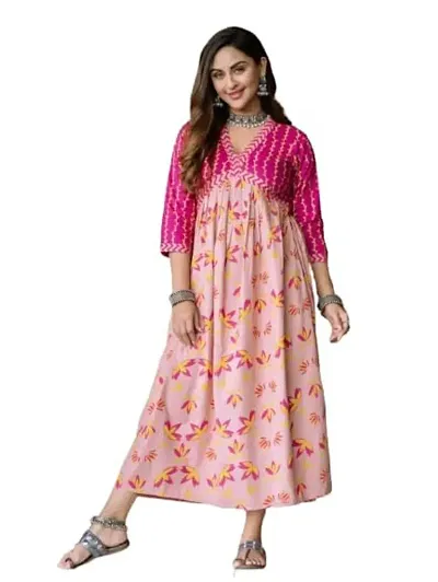 Women's A-Line Maxi Dress/Women Aliya Cut Rayon Kurta