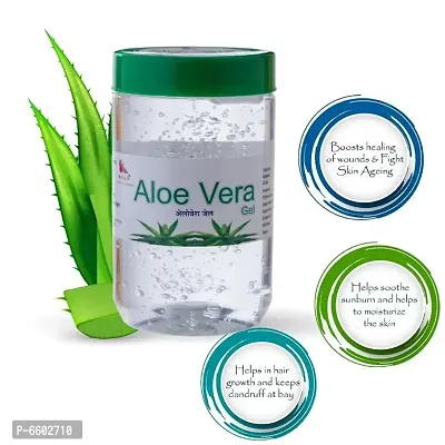 Meld Aloe Vera Gel Transparent, 500gm | Pure Ayurvedic Gel For Body and Moisturizing, Hair Care, Multipurpose Beauty Skin Gel, Acne Scars, Glowing and Radiant Skin-thumb2