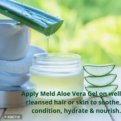 Meld Aloe Vera Gel Transparent, 500gm | Pure Ayurvedic Gel For Body and Moisturizing, Hair Care, Multipurpose Beauty Skin Gel, Acne Scars, Glowing and Radiant Skin-thumb4