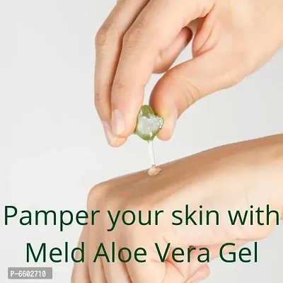 Meld Aloe Vera Gel Transparent, 500gm | Pure Ayurvedic Gel For Body and Moisturizing, Hair Care, Multipurpose Beauty Skin Gel, Acne Scars, Glowing and Radiant Skin-thumb5