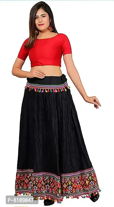 Classic Rayon Embroidered Skirts for Women-thumb0