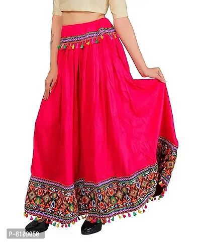 Classic Rayon Embroidered Skirts for Women-thumb0