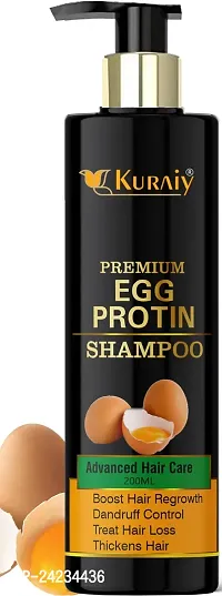 Kuraiy Egg protein Shampoo For Hair Strenght  Shine 200ml-thumb0