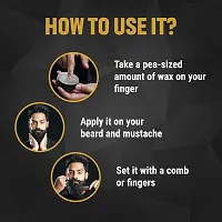 KURAIY Stronghold Styling Hair  Beard Wax | Instant Style Beard Wax for Men Hair Wax  (100 g) PACK OF 2-thumb1