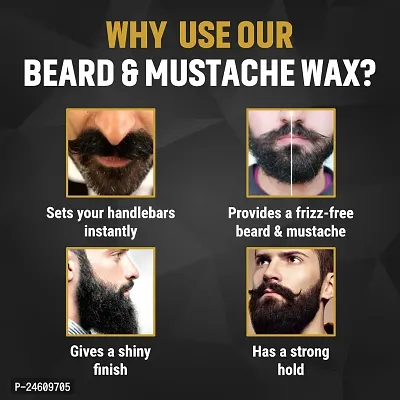 KURAIY Stronghold Styling Hair  Beard Wax | Instant Style Beard Wax for Men Hair Wax  (100 g) PACK OF 2-thumb4