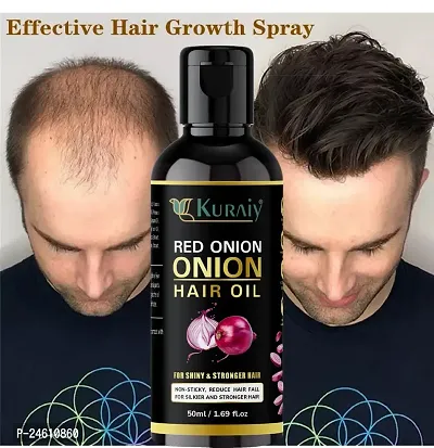 KURAIY Beautiful Human Herbal Onion Hair Oil For 10X Faster Hair Growth (Pack of 1, 50ML)