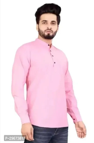 New Trendy Solid Cotton Straight Kurta for Men-thumb0