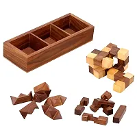 3-In-One 3D Wooden Puzzle Games Set Brain Teaser-thumb2