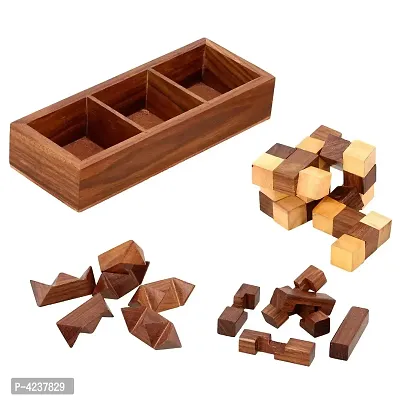 3-In-One 3D Wooden Puzzle Games Set Brain Teaser-thumb3