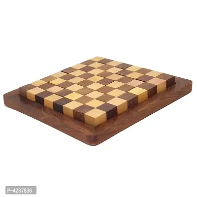 Handmade Indian 13-Pieces Chess Board Style Jigsaw Puzzle Game - Wooden Toy Game - Brain Teaser-thumb2