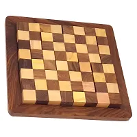 Handmade Indian 13-Pieces Chess Board Style Jigsaw Puzzle Game - Wooden Toy Game - Brain Teaser-thumb2