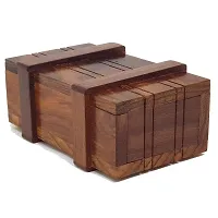 Handmade Indian Wooden Puzzle Magic Box Game - Wooden Toy Game - Brain Teaser-thumb4